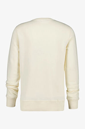 Erkek Regular Fit G Harf Yamalı Bisiklet Yaka Sweatshirt - Krem | L