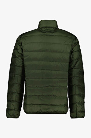 Erkek Regular Fit Dik Yaka Kaz Tüyü Mont - Yeşil | XL