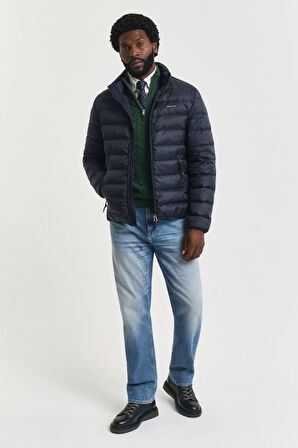 Erkek Regular Fit Dik Yaka Kapitoneli Şişme Mont - Lacivert | S