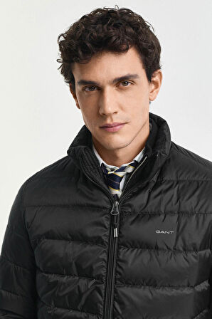 Erkek Regular Fit Dik Yaka Kaz Tüyü Mont - Siyah | XXL