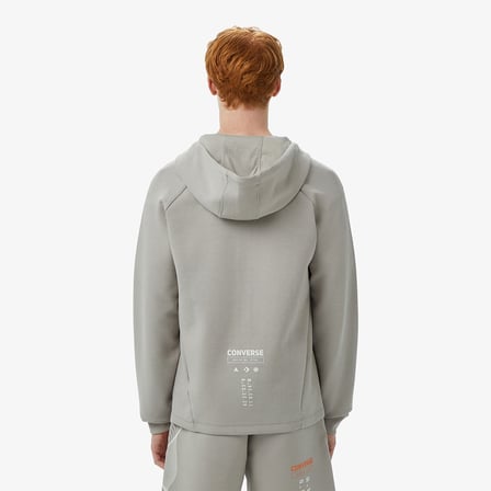 Converse Star Chevron Erkek Gri Kapüşonlu Ceket