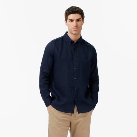 Nautica Regular Fit Erkek Keten Gömlek W65101T