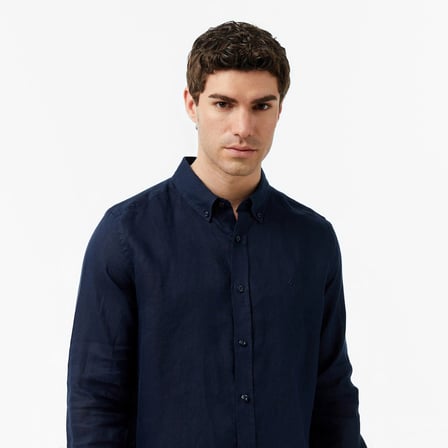 Nautica Regular Fit Erkek Keten Gömlek W65101T