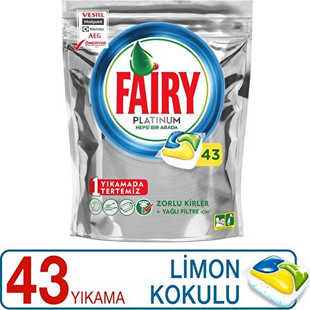 Fairy Platinum 43 Yıkama Tablet Bulaşık Makinesi Deterjanı 43 Adet 