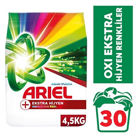 Ariel Aqua Pudra Renkliler İçin Toz Çamaşır Deterjanı 4.5 kg 30 Yıkama