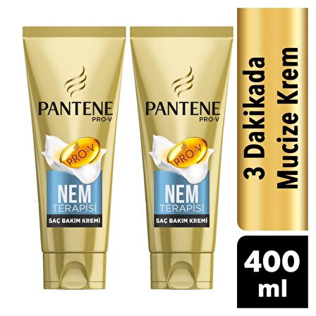 Pantene Pro-V Nem Terapisi Nemlendirici Tüm Saç Tipleri İçin Bakım Yapan Saç Kremi 2 x 200 ml