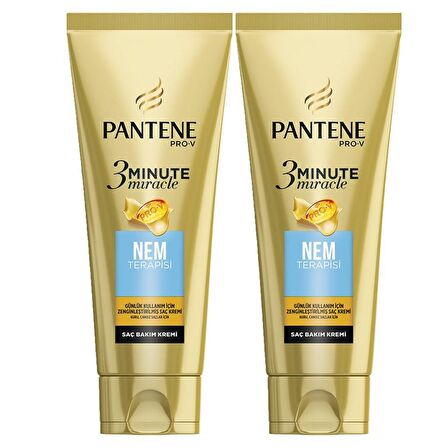 Pantene Pro-V Nem Terapisi Nemlendirici Tüm Saç Tipleri İçin Bakım Yapan Saç Kremi 2 x 200 ml