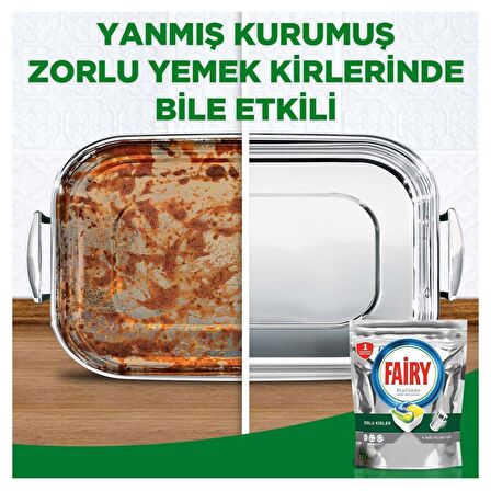 Fairy Platinum 240 Yıkama Bulaşık Makinesi Deterjanı Tableti / Kapsülü Limon Kokulu