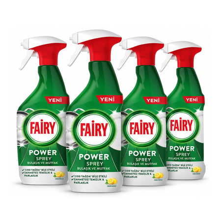Fairy Power Sprey 500 ml 4 lü
