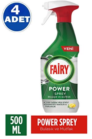 Power Sprey 3’ü 1 Arada Bulaşık Ve Mutfak 500 Ml 4 Adet