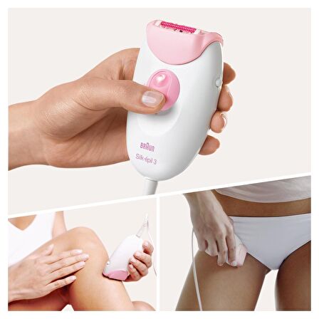 Braun Silk Epil 3 3321 Epilatör + Bikini Trimmer 