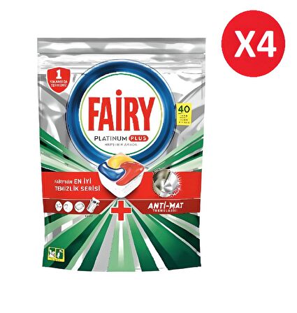 Fairy Platınum Plus Bulaşık Makinesi Tableti 4x40'lı 