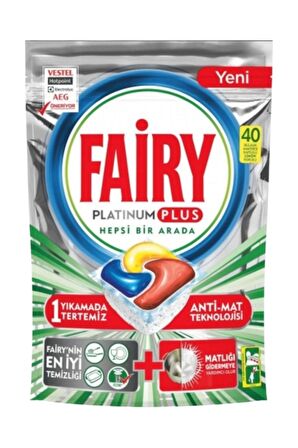 Fairy Platinum Plus Bulaşık Makinesi Tableti 40 Yıkama