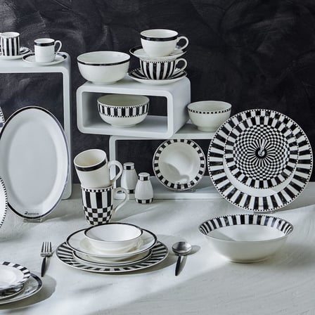Damalı Porselen Çerezlik 11 cm
