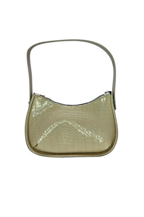 Vos Versa Kadın Baget Omuz Çanta Krokodil Desenli