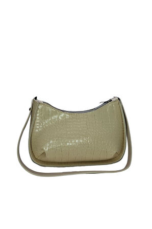 Vos Versa Kadın Baget Omuz Çanta Krokodil Desenli