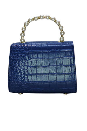 Vos Versa Kadın Gold Zincir Askılı El ve Omuz Çanta Krokodil Desenli 