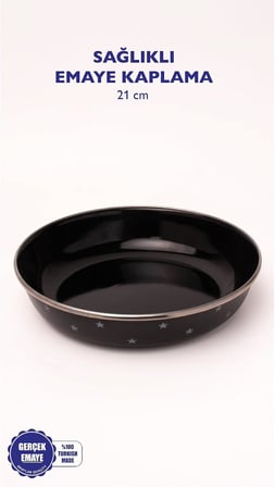 Star Emaye Bowl Tabağı - Bowl Kase - Salata Kasesi - Sunum Kasesi