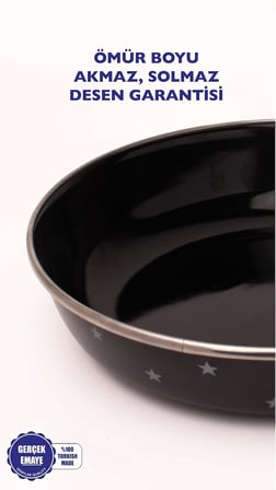 Star Emaye Bowl Tabağı - Bowl Kase - Salata Kasesi - Sunum Kasesi