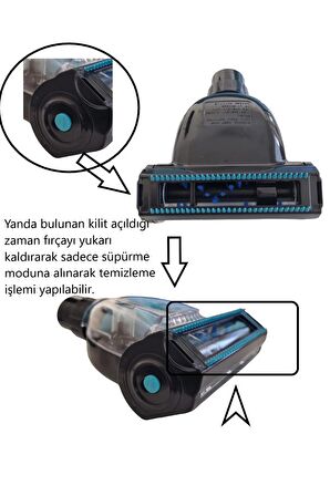 Fantom Pratik-XL P 1300 Dik Süpürge Mini Turbo Başlık Evcil Hayvan Tüy Toplayıcı