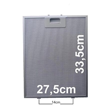 ICF 5276 487 R60SDBH Uyumlu Davlumbaz Yağ Filtresi 27,5x33,5cm