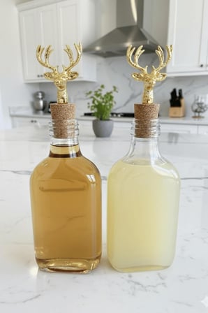 2'Li Şeffaf Cam Yassı Yağdanlık - Sızdırmaz Geyik Tıpalı 200Ml. Sirkelik Sosluk