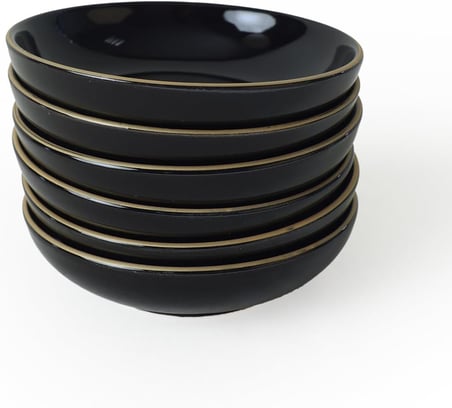 Siyah Gold Halka Çerezlik/Sosluk 13 Cm 6 Adet