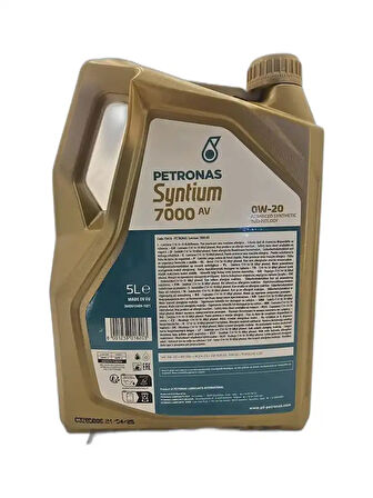 Syntium 7000 AV 0W 20 5 L. İleri Tam Sentetik Motor Yağı Volkswagen - Porsche onaylı