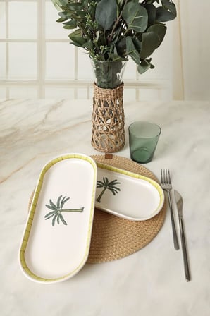Palmiye Noyan Kayık Tabak 26 cm 2 Adet 22642