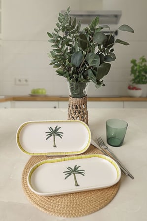 Palmiye Noyan Kayık Tabak 26 cm 2 Adet 22642