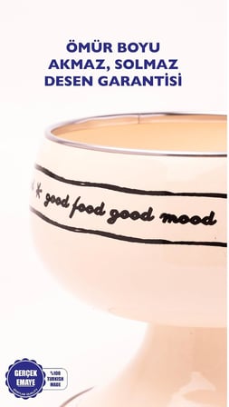 Mood Emaye Meyvelik-Ayaklı Kase 14Cm (Orta Boy)