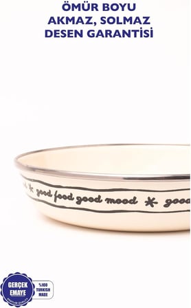 Mood Emaye Bowl Tabağı - Bowl Kase - Salata Kasesi - Sunum Kasesi