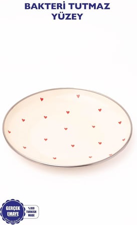 Cupid Emaye Tabak Pasta Sunum Tabağı 21 Cm