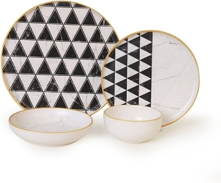 Mat Siyah Myra Pasta Tabağı 22 Cm 6 Adet 956