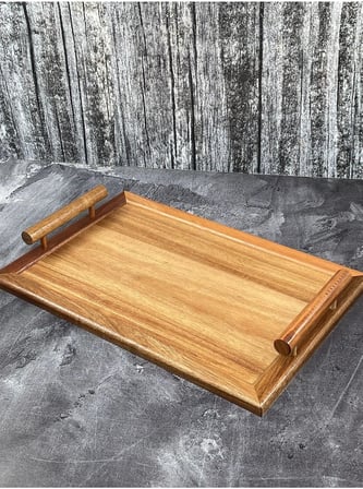 Akasya Kulplu Sunum Servis Tepsisi Tepsi 40 * 27cm