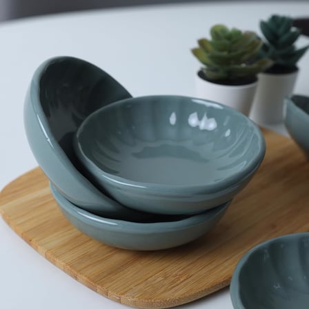 Granit Turkuaz Sirius Çerezlik/Sosluk 12 Cm 6 Adet Q07