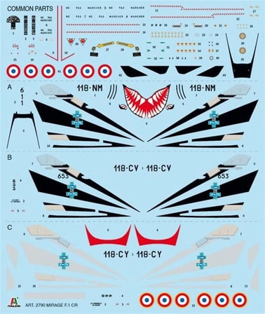 1/48 (Bye Bye) Mirage F1 Savaş Uçağı Maketi, Italeri 2790
