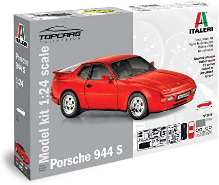 Italeri 1/24 Porsche 944S Model Araç Yapım Kiti