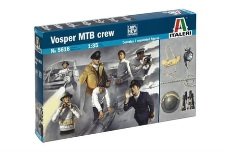 1/35 Vosper MTB Torpido Botu Mürettebat Figür Maketi, Italeri 5616