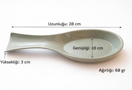 Kaşıklık, Sert Plastik, Yatay Kaşık Altlığı – Tezgah Üstü Kullanıma Uygun, Hafif ve Pratik (Yeşil)