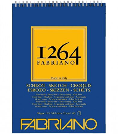 FABRİANO 1264 SKETCH 90 GR A5 60 YAPRAK SPİRALLİ ÇİZİM DEFTERİ