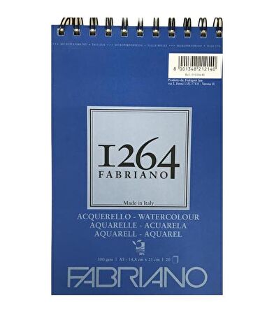 FABRİANO 1264 WATERCOLOUR 300 GR A5 20 YAPRAK SPİRALLİ ÇİZİM DEFTERİ