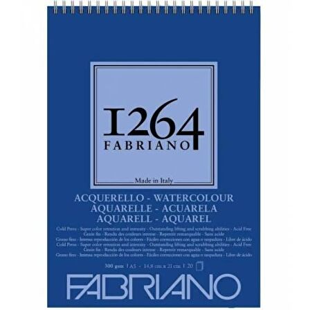 Fabriano 1264 black paper 200 gr A5 20 yp spiralli