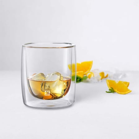 Sorrento Çift Camlı 2'li Viski Bardağı, 266 ml, Cam, Şeffaf Cam