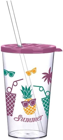 Limonlu Milkshake Baloncuklu Bardak, 700 ml Kapasite