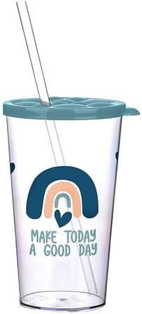 Limonlu Milkshake Baloncuklu Bardak, 700 ml Kapasite