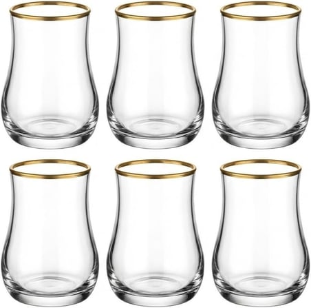 Lüks Kahve Yanı Su Bardağı - 6'lı Set - Kristal Kesim Cam Likör Bardağı - Ayaklı Şık Sunum Bardağı - Kahve Yanı İkramlığı 60 ml