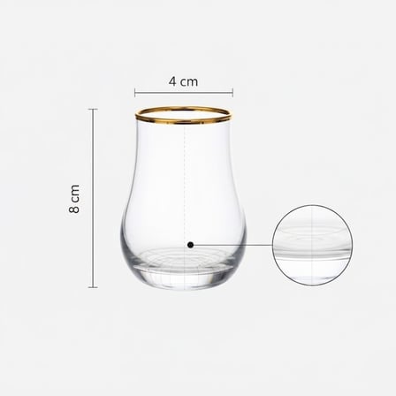 Lüks Kahve Yanı Su Bardağı - 6'lı Set - Kristal Kesim Cam Likör Bardağı - Ayaklı Şık Sunum Bardağı - Kahve Yanı İkramlığı 60 ml