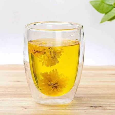 Çift Cidarlı Borosilikat Cam Kupa, Şeffaf, 350ml, Kulpsuz