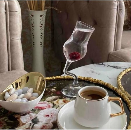 Paşabahçe Faya Home Zikzak Ayak Kadeh Kahve Yanı Bardağı 2'li
